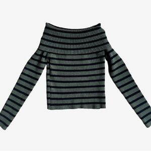 Striped Off-Shoulder Women's Top